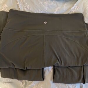 Lululemon Army Green Flare Leggings size 14